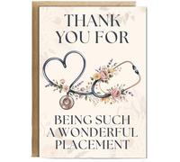 Hippowarehouse thank you for being such a wonderful placement stethoscope Personalised Card A6 with envelope for him for her Funny Cards for Men and Women Blank inside option