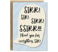 Hippowarehouse Thank you for everything, Sir Personalised Card A5 with envelope for him for her Funny Cards for Men and Women Blank inside option