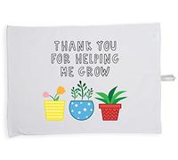 Hippowarehouse Thank you for helping me grow - Teacher Tea Towel Eco Printed Dish Cloth Kitchen accessory 50cmx70cm 100% Cotton