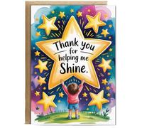 Hippowarehouse Thank you for helping me shine Personalised Card A6 with envelope for him for her Funny Cards for Men and Women Blank inside option
