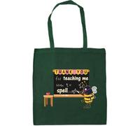 Hippowarehouse Thank you for teaching me how to spell bee class room blackboard teacher Tote Shopping Gym Beach Bag 42cm x38cm, 10 litres