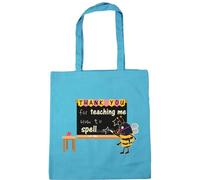 Hippowarehouse Thank you for teaching me how to spell bee class room blackboard teacher Tote Shopping Gym Beach Bag 42cm x38cm, 10 litres