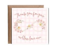 Hippowarehouse thank you for your endless love mum Personalised Card. 15cm x 15cm with envelope for him for her Funny Cards for Men and Women Blank inside option
