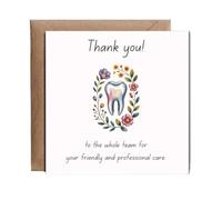 Hippowarehouse thank you for your friendly and professional care dentist Personalised Card. 15cm x 15cm with envelope for him for her Funny Cards for Men and Women Blank inside option