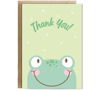 Hippowarehouse Thank You Frog Personalised Card A6 with envelope for him for her Funny Cards for Men and Women Blank inside option