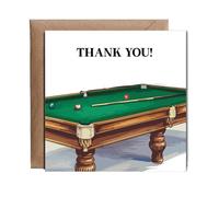 Hippowarehouse Thank you snooker table Personalised Card. 15cm x 15cm with envelope for him for her Funny Cards for Men and Women Blank inside option