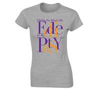 Hippowarehouse Thanks for Being The Eddie to My Patsy Womens Fitted Short Sleeve t-Shirt (Specific Size Guide in Description) Grey