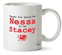 Hippowarehouse Thanks for Being The Nessa to Stacey Printed Mug Cup Ceramic 10oz