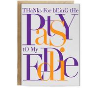 Hippowarehouse Thanks for being the patsy to my eddie Birthday Card A5 Personalised with envelope for him for her Funny Cards for Men and Women Blank inside option
