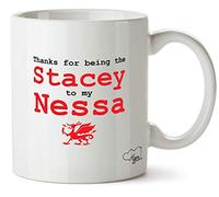 Hippowarehouse Thanks for Being The Stacey to My Nessa Printed Mug Cup Ceramic 10oz