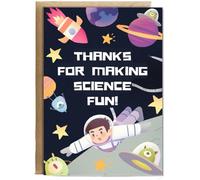 Hippowarehouse Thanks for making science fun Personalised Card A5 with envelope for him for her Funny Cards for Men and Women Blank inside option