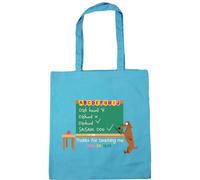Hippowarehouse Thanks for teaching me how to spell teacher dachshund sausage dog Tote Shopping Gym Beach Bag 42cm x38cm, 10 litres