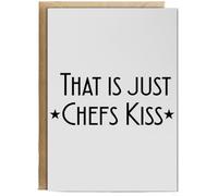 Hippowarehouse That is just *chefs kiss* Birthday Card A5 Personalised with envelope for him for her Funny Cards for Men and Women Blank inside option