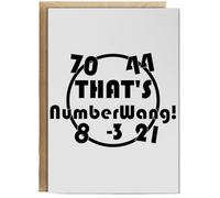 Hippowarehouse That's Numberwang! Personalised Card A6 with envelope for him for her Funny Cards for Men and Women Blank inside option