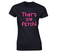 Hippowarehouse That's So Fetch Womens Fitted Short Sleeve t-Shirt (Specific Size Guide in Description) Black