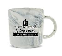 Hippowarehouse Thats What I do I Play Chess and I Know Things Printed Mug Various Colour Options Ceramic Cup Kitchenware 11oz