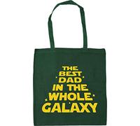 Hippowarehouse The best dad in the whole galaxy Tote Shopping Gym Beach Bag 42cm x38cm, 10 litres