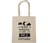 Hippowarehouse the best memories are made at girl guides Tote Shopping Gym Beach Bag 42cm x38cm, 10 litres