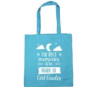 Hippowarehouse the best memories are made at girl guides Tote Shopping Gym Beach Bag 42cm x38cm, 10 litres
