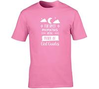 Hippowarehouse The Best Memories are Made at Girl Guides Unisex Short Sleeve t-Shirt (Specific Size Guide in Description) Pink