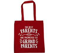 Hippowarehouse The Best Parents Are Promoted To Grandparents Tote Shopping Gym Beach Bag 42cm x38cm, 10 litres
