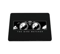 Hippowarehouse The bird watcher printed mouse mat pad accessory black rubber base 240mm x 190mm x 60mm