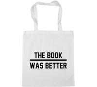Hippowarehouse The Book Was Better Tote Shopping Gym Beach Bag 42cm x38cm, 10 litres