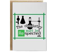 Hippowarehouse The Chemistry Must Be Respected Birthday Card A5 Personalised with envelope for him for her Funny Cards for Men and Women Blank inside option