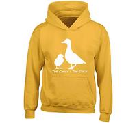 Hippowarehouse The Chick & The Duck Kids Children's Unisex Hoodie Hooded top Gold