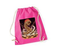 Hippowarehouse The Desert Listens Retro Sci Fi Illustration Desert Sand Worm Art Drawstring Cotton School Gym Bag 37cm x 46cm, 12 litres