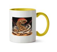 Hippowarehouse The Desert Listens Retro Sci Fi Illustration Desert Sand Worm Art Printed Mug Various Colour Options Ceramic Cup Kitchenware 11oz