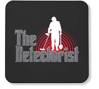 Hippowarehouse The Detectorist Metal Detecting printed coaster gloss finish durable backing 9cm x 9cm 2 pack