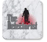 Hippowarehouse The Detectorist Metal Detecting printed coaster gloss finish durable backing 9cm x 9cm 2 pack
