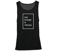 Hippowarehouse The Future is Vegan Vest Scoop Sleeve Unisex Tank top Black