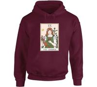 Hippowarehouse The Gardener tarot card unisex Hoodie hooded top XXL adult Maroon