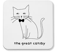 Hippowarehouse The Great Catsby printed coaster gloss finish durable backing 9cm x 9cm 2 pack