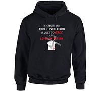 Hippowarehouse The Greatest Thing You'll Ever Learn is just to Love and be Loved in Return Unisex Hoodie Hooded top (Specific Size Guide in Description) Black
