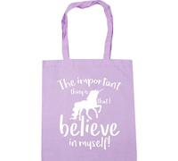 Hippowarehouse The Important Thing Is That I Believe In Myself Unicorn Tote Shopping Gym Beach Bag 42cm x38cm, 10 litres