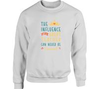 Hippowarehouse The Influence of a Great Teacher Can Never Be Erased unisex jumper sweatshirt pullover Large adult White