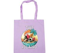Hippowarehouse The Island Skull Palm Tree Tote Shopping Gym Beach Bag 42cm x38cm, 10 litres