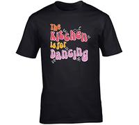 Hippowarehouse The Kitchen is for Dancing Unisex Short Sleeve t-Shirt (Specific Size Guide in Description) Black