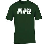 Hippowarehouse The Legend Has Retired Unisex Short Sleeve t-Shirt (Specific Size Guide in Description) Forest Green