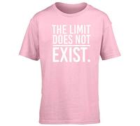 Hippowarehouse The Limit Does Not Exist Kids Children's Short Sleeve t-Shirt Pink