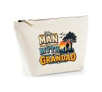 Hippowarehouse The Man the Myth the Grandad Printed Make up Cosmetic wash Bag 18x19x9cm