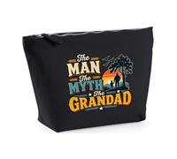 Hippowarehouse The Man the Myth the Grandad Printed Make up Cosmetic wash Bag 18x19x9cm