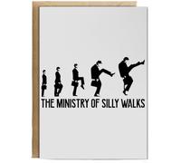Hippowarehouse The ministry of silly walks Personalised Card A6 with envelope for him for her Funny Cards for Men and Women Blank inside option