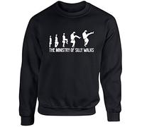Hippowarehouse The Ministry of Silly Walks Unisex Jumper Sweatshirt Pullover (Specific Size Guide in Description) Black