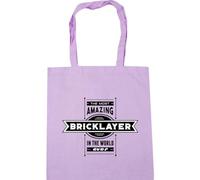 Hippowarehouse The Most Amazing Bricklayer Tote Shopping Gym Beach Bag 42cm x38cm, 10 litres