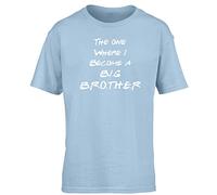 Hippowarehouse The One Where I Become A B.I.G. B.R.O.T.H.E.R Kids Children's Short Sleeve t-Shirt Light Blue