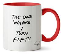 Hippowarehouse The One Where I Turn F.I.F.T.Y Printed Mug Various Colour Options Ceramic Cup Kitchenware 11oz